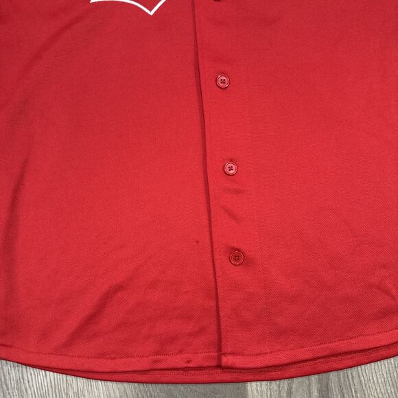 Dale Earnhardt Jr Budweiser Chase Authentics Baseball Jersey Red Men’s Medium - Picture 3 of 8